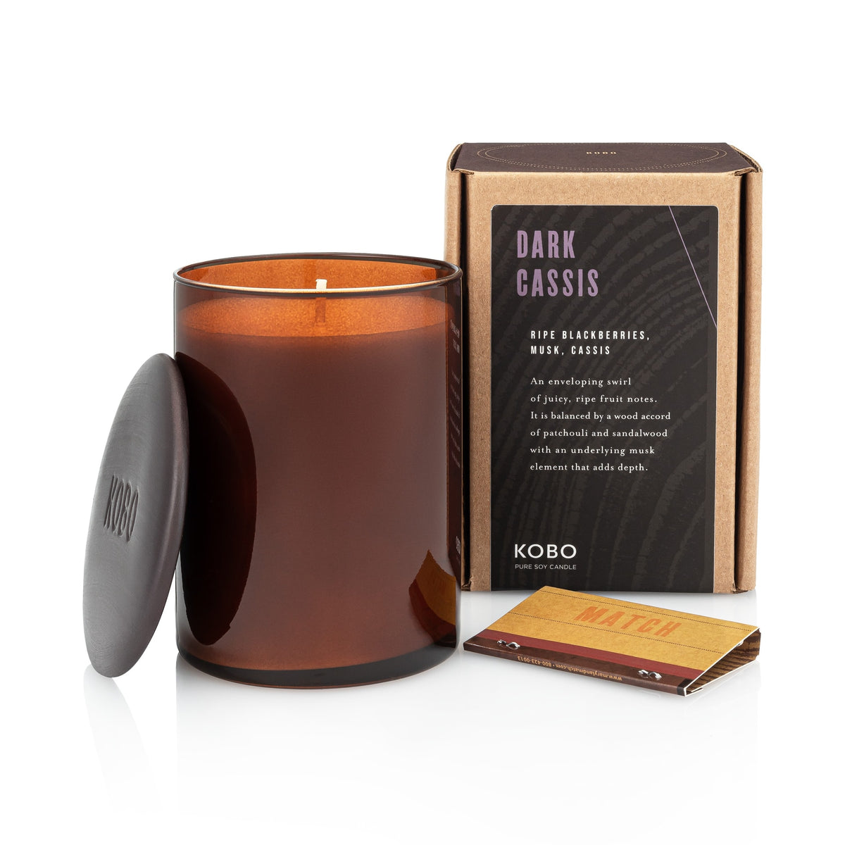 Primary Image of Dark Cassis Woodblock Candle