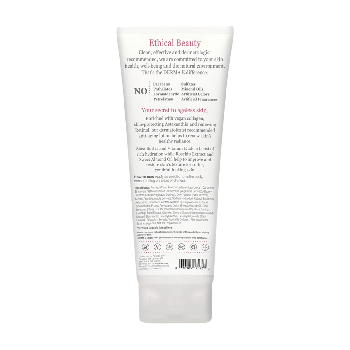 Alternate image of DERMA E Protecting Shea Body Lotion Rosehip and Almond (8 fl oz)
