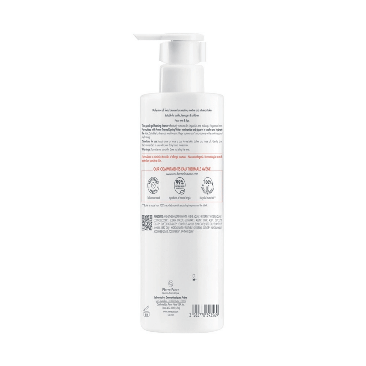 Alternate image of Eau Thermale Avene Tolerance Foaming Facial Cleanser