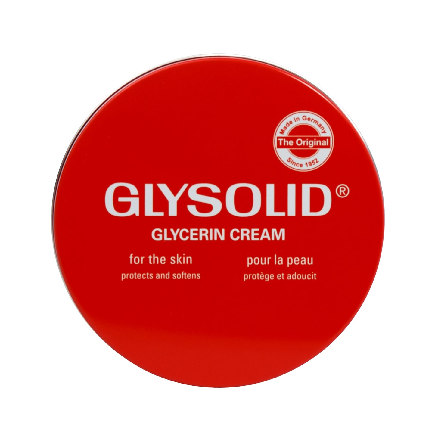 Primary Image of Glycerin Cream Tin, red and white tin