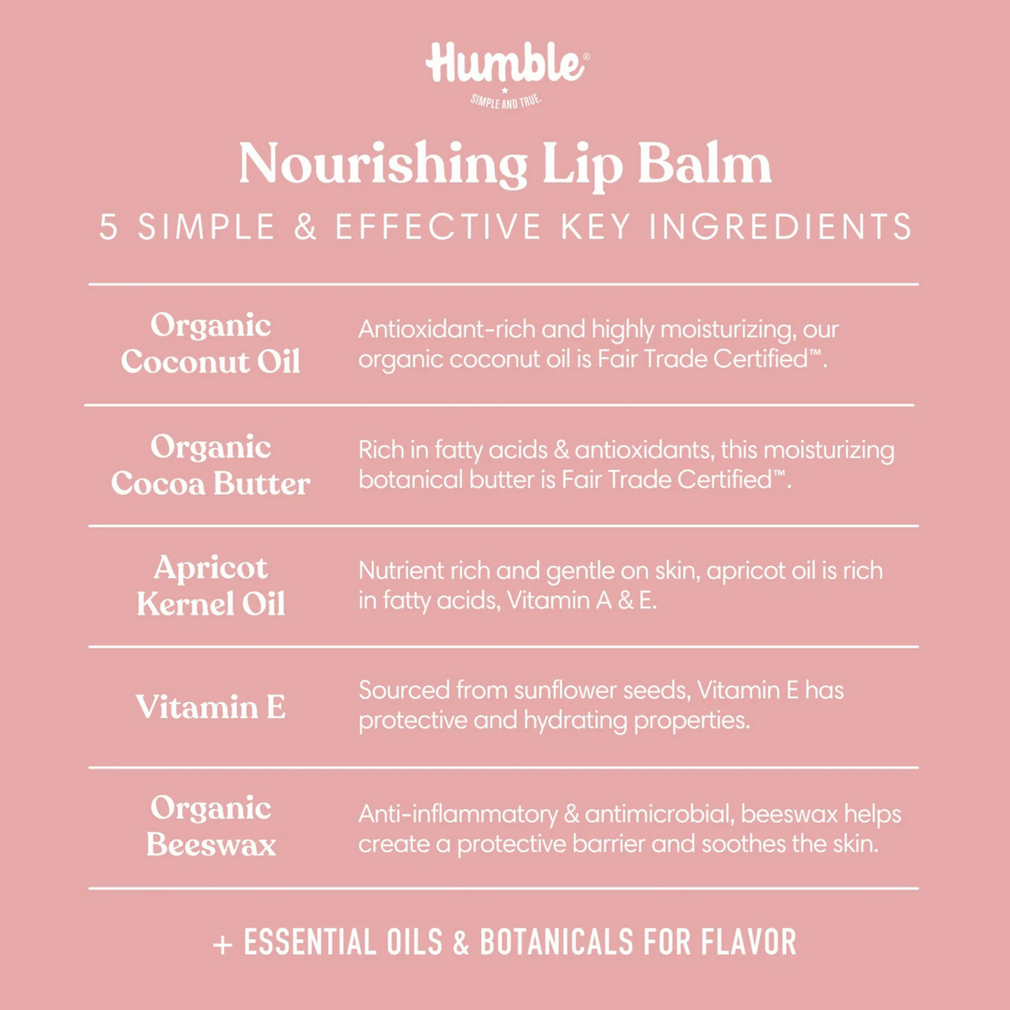 Alternate image of Humble Moroccan Rose Lip Balm (0.15 oz)