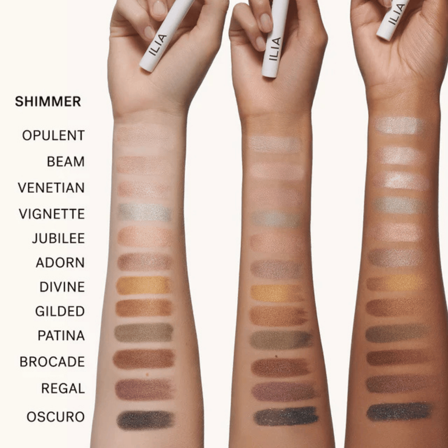 Alternate image of swatches of ILIA Eye Stylus Shadow Stick