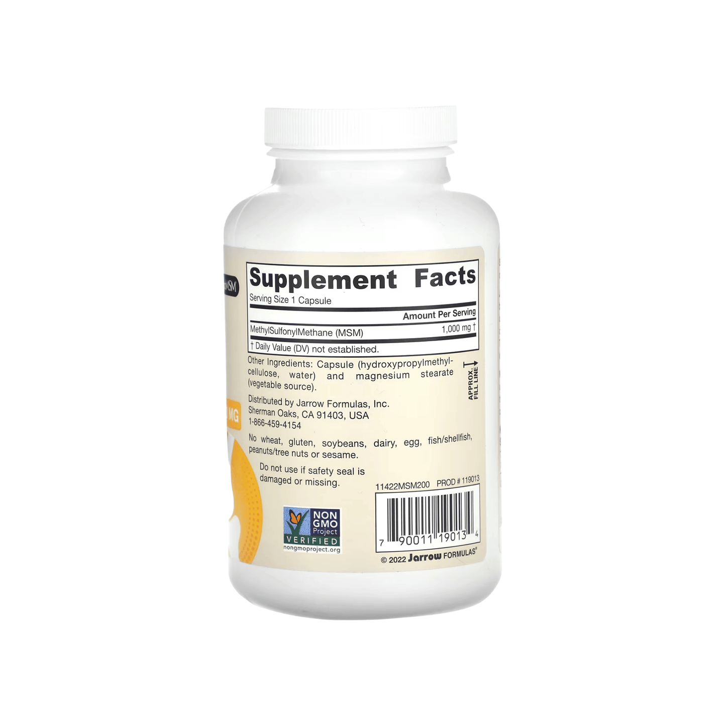 Alternate image of Jarrow Formulas MSM Sulfur 1000 mg (200 count)