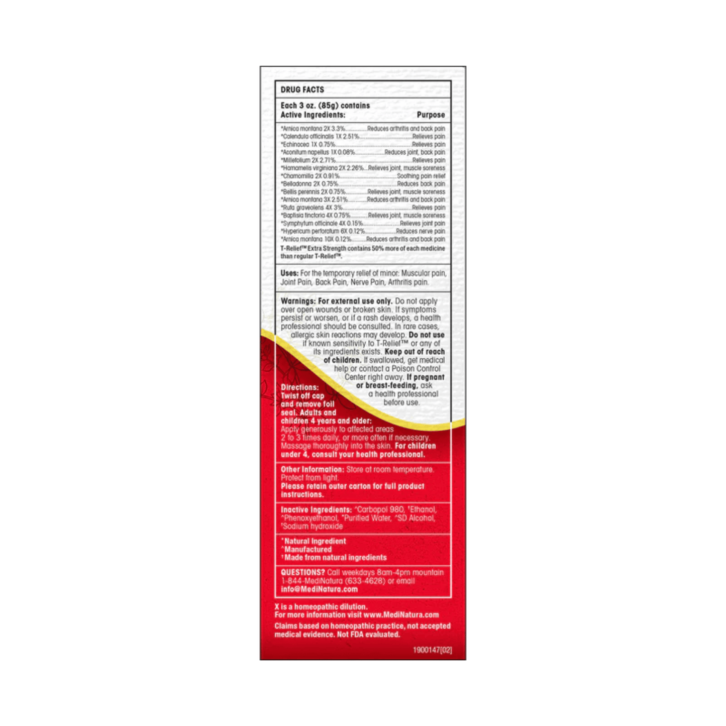 Alternate image of MediNatura T-Relief Extra Strength Cream