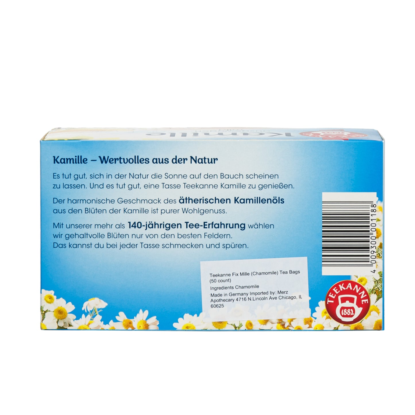 Teekanne Kamille (Chamomile) Tea Bags (50 count) #31826