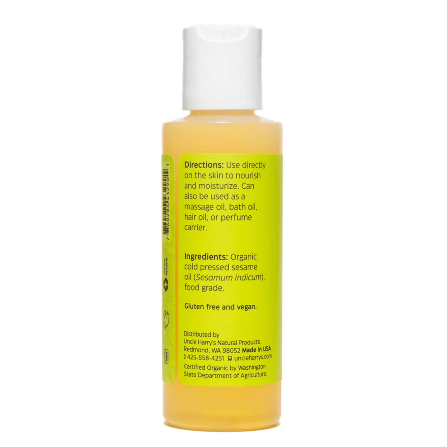 Uncle Harry's Natural Products Organic Sesame Oil (4 fl oz) #10089547