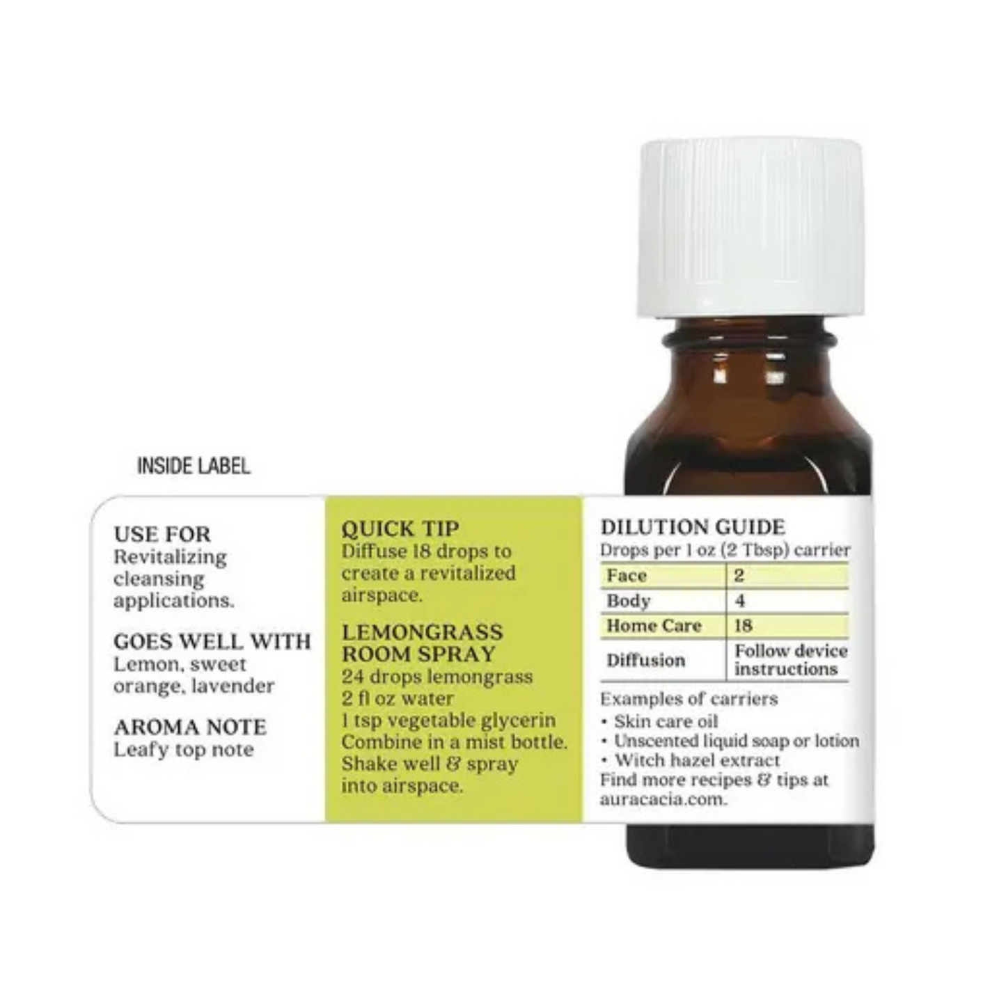 alternate image of aura cacia lemongrass essential oil