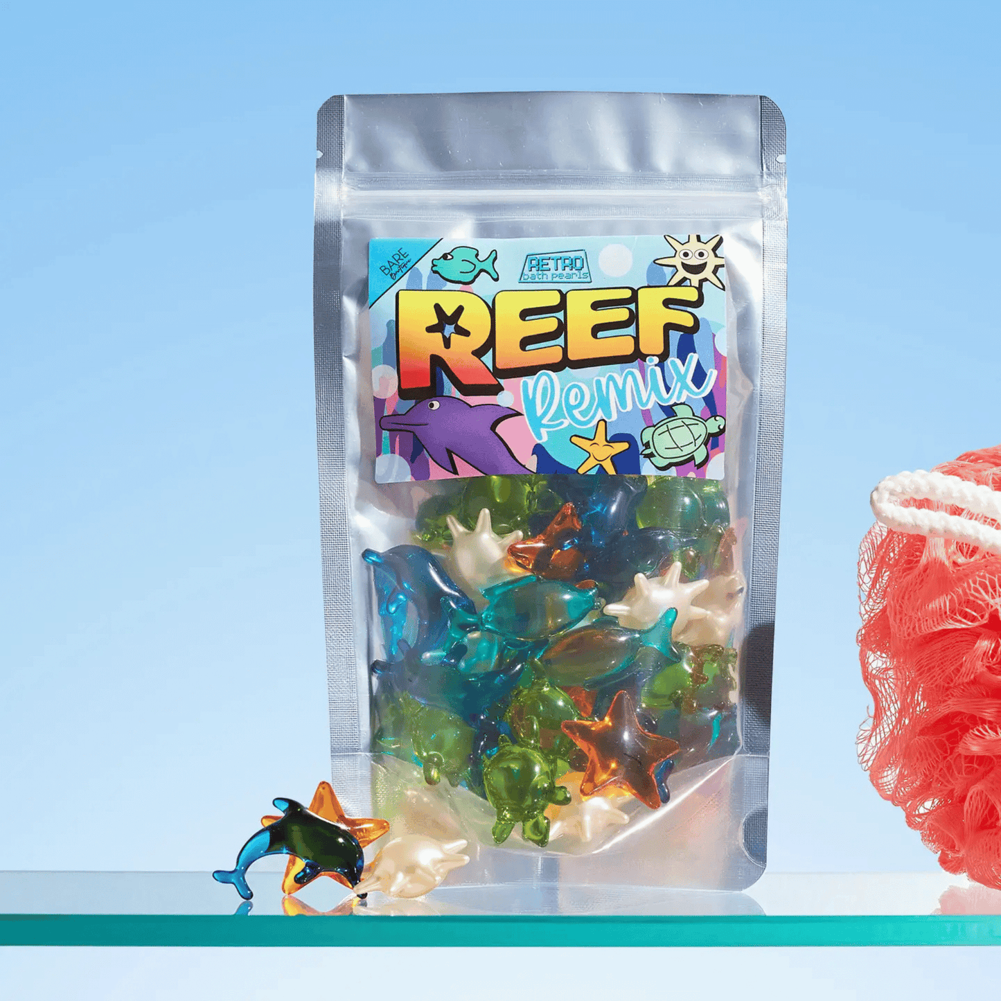 Alternate Image of Retro Reef Remix Bath Pearls, multi colored bath pearls