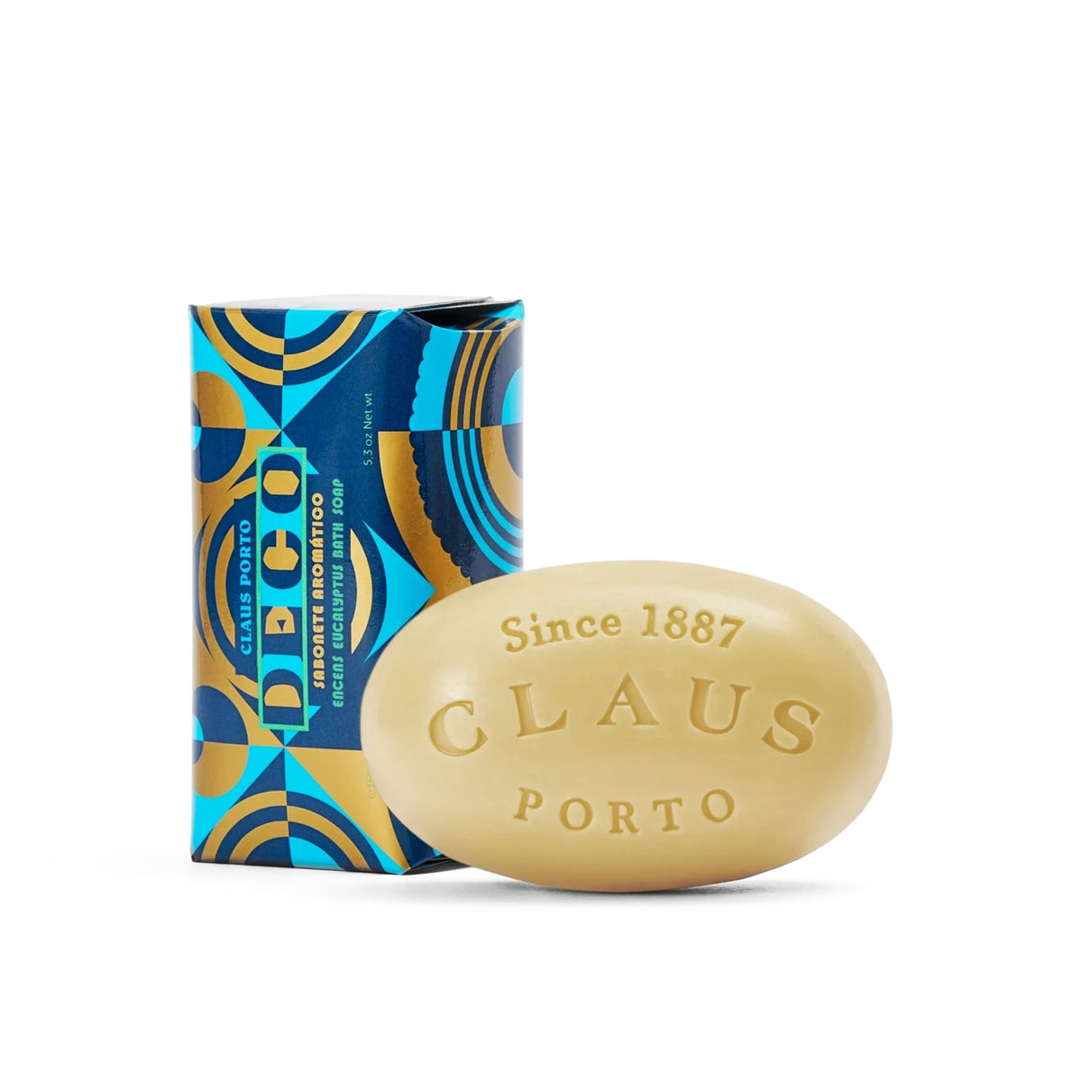Alternate Image of Deco Encens Eucalyptus Bar Soap, blue and gold wrapped bar soap