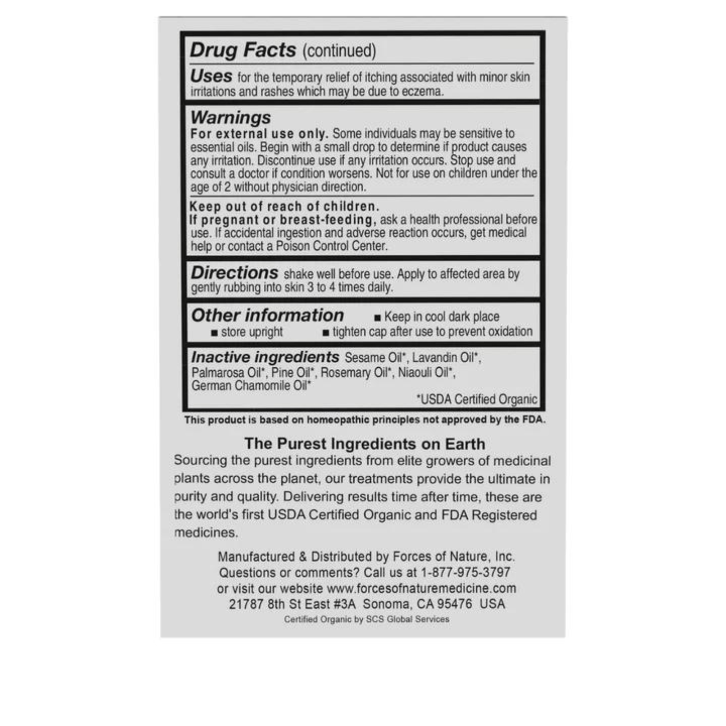 Alternate Image of Eczema Control Ingredients