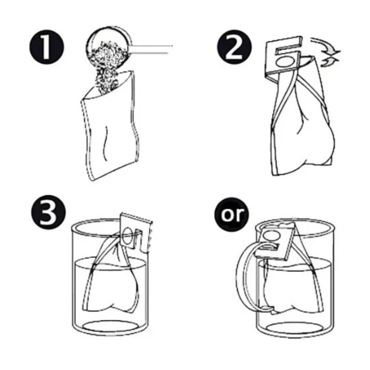 Alternate Image of Tea Clip Filter Holders, directions