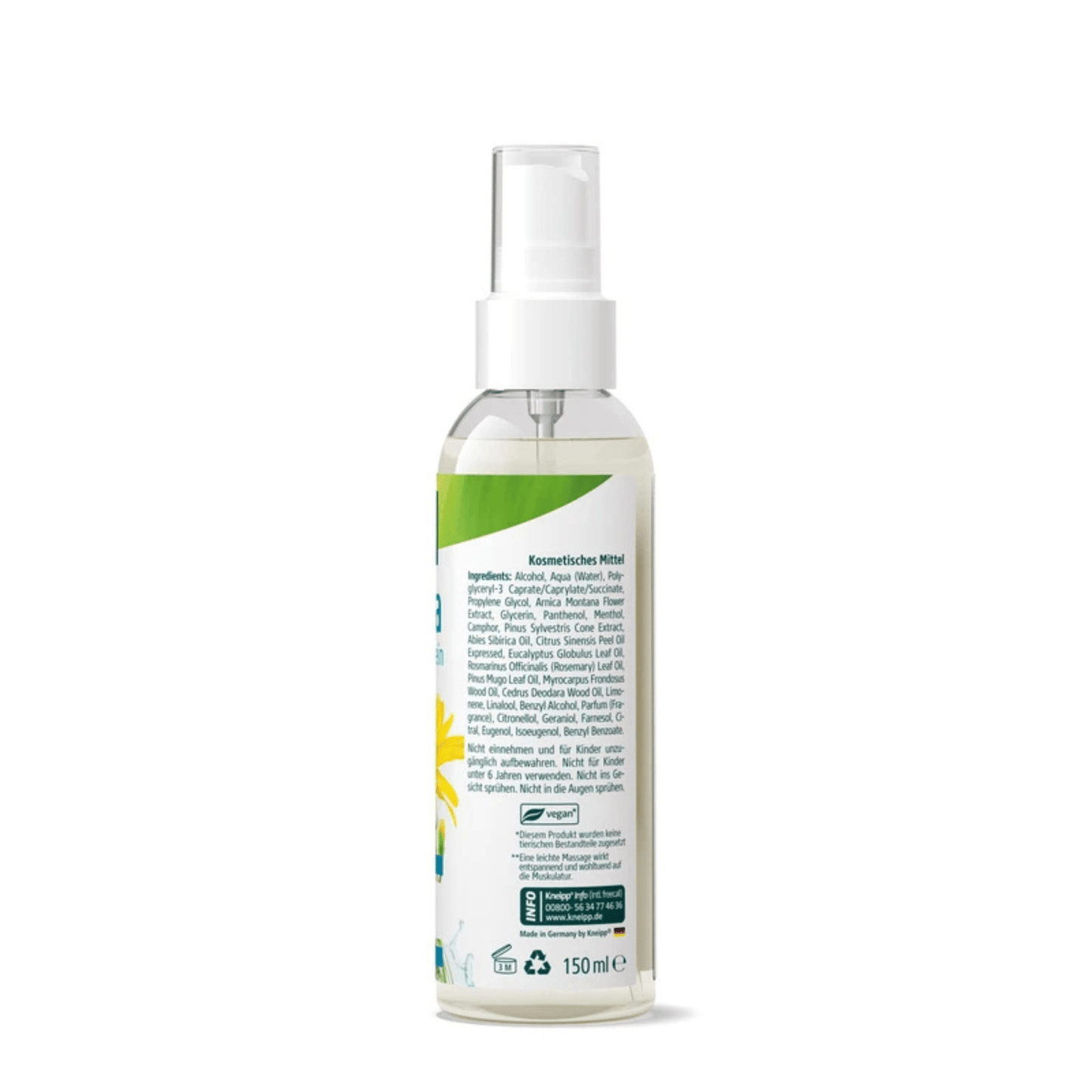 Alternate Image of Arnica Franzbranntwein, green and white labelled spray bottle