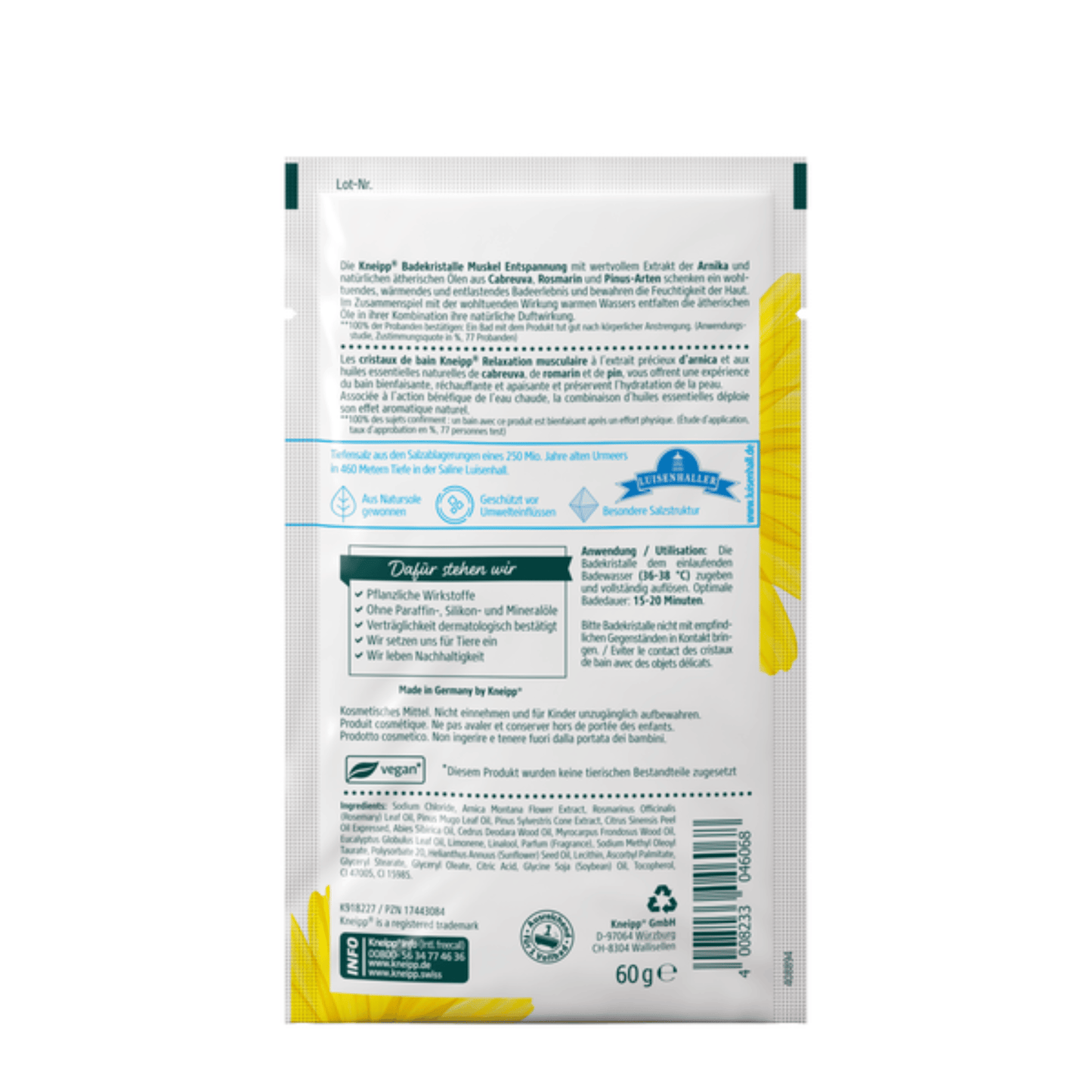 Alternate Image of Arnica Muscle Relaxation Bath Crystals Sachet