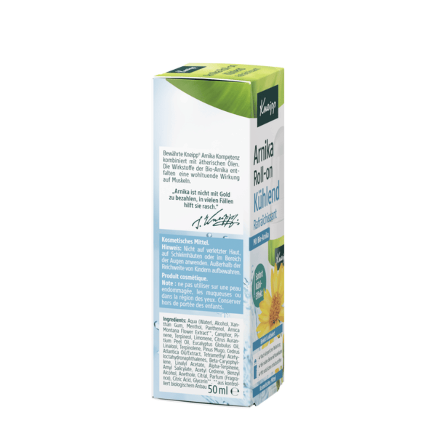 Alternate Image of Cooling Arnica Roll-On, green and white box
