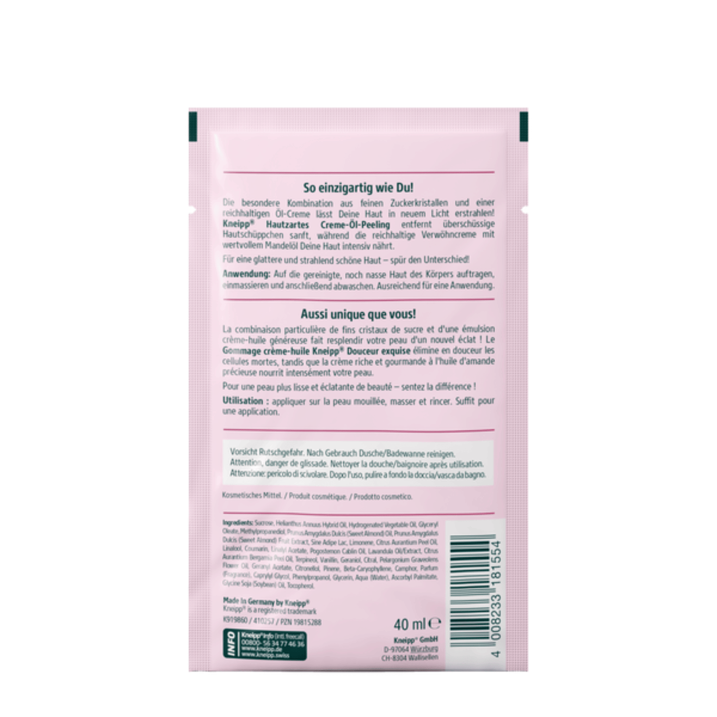 Alternate Image of Skin Soft Cream-Oil Body Scrub Sachet, pink sachet