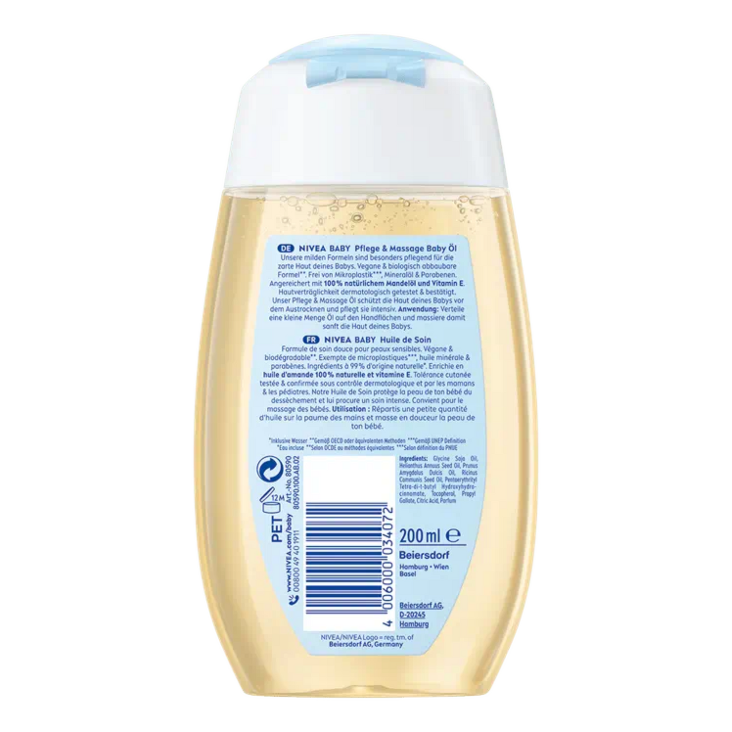 alternate image of nivea baby care and massage oil