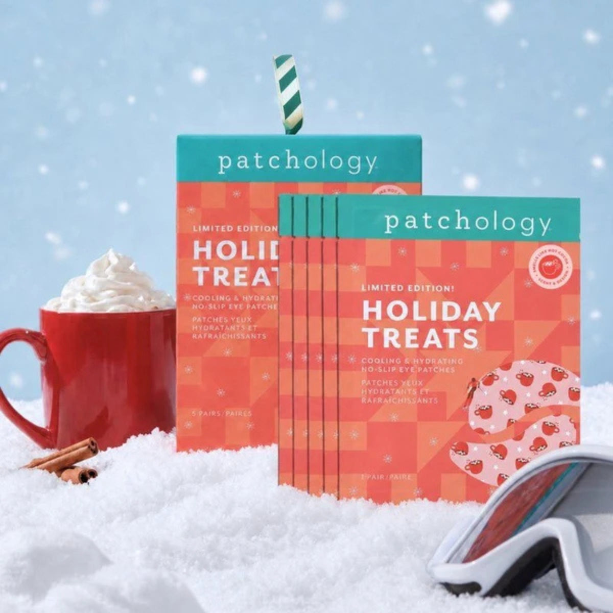 Alternate Image of Holiday Treats Cocoa No-Slip Eye Patches, red packaged holiday eye patches