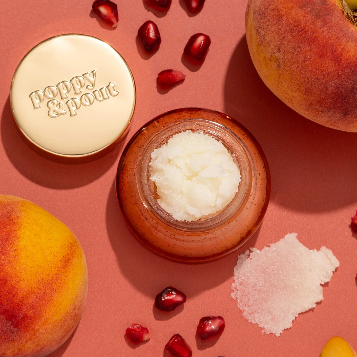 Alternate Image of Poppy and Pout Pomegranate Peach Lip Scrub
