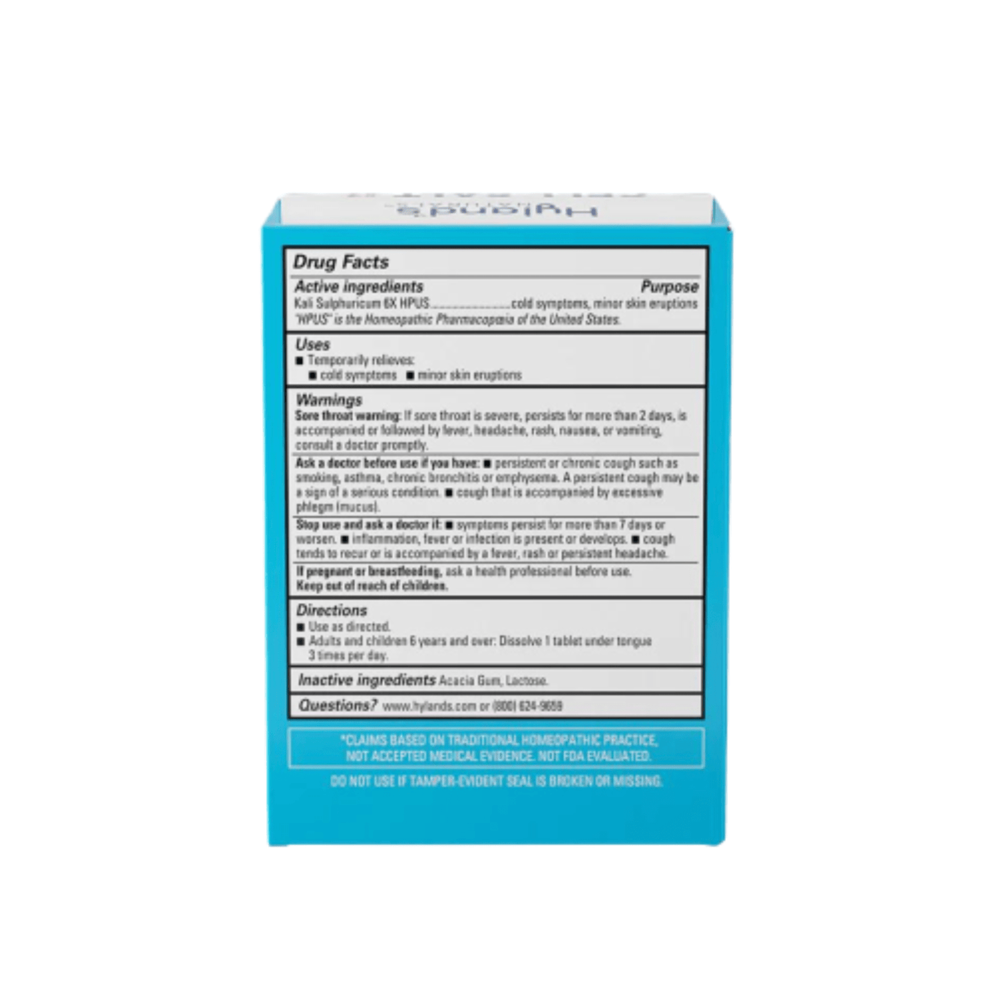 Alternate Image of Cell Salt Kali Sulph 6x Tablets