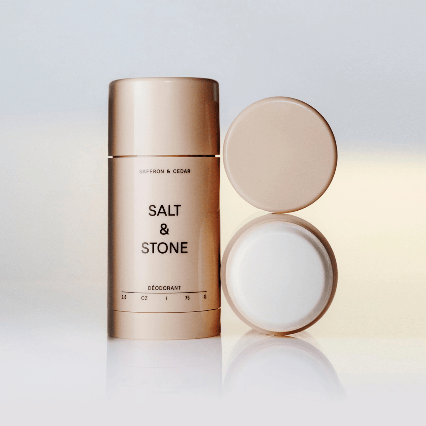 Alternate Image of Saffron and Cedar Deodorant, plastic round deodorant stick