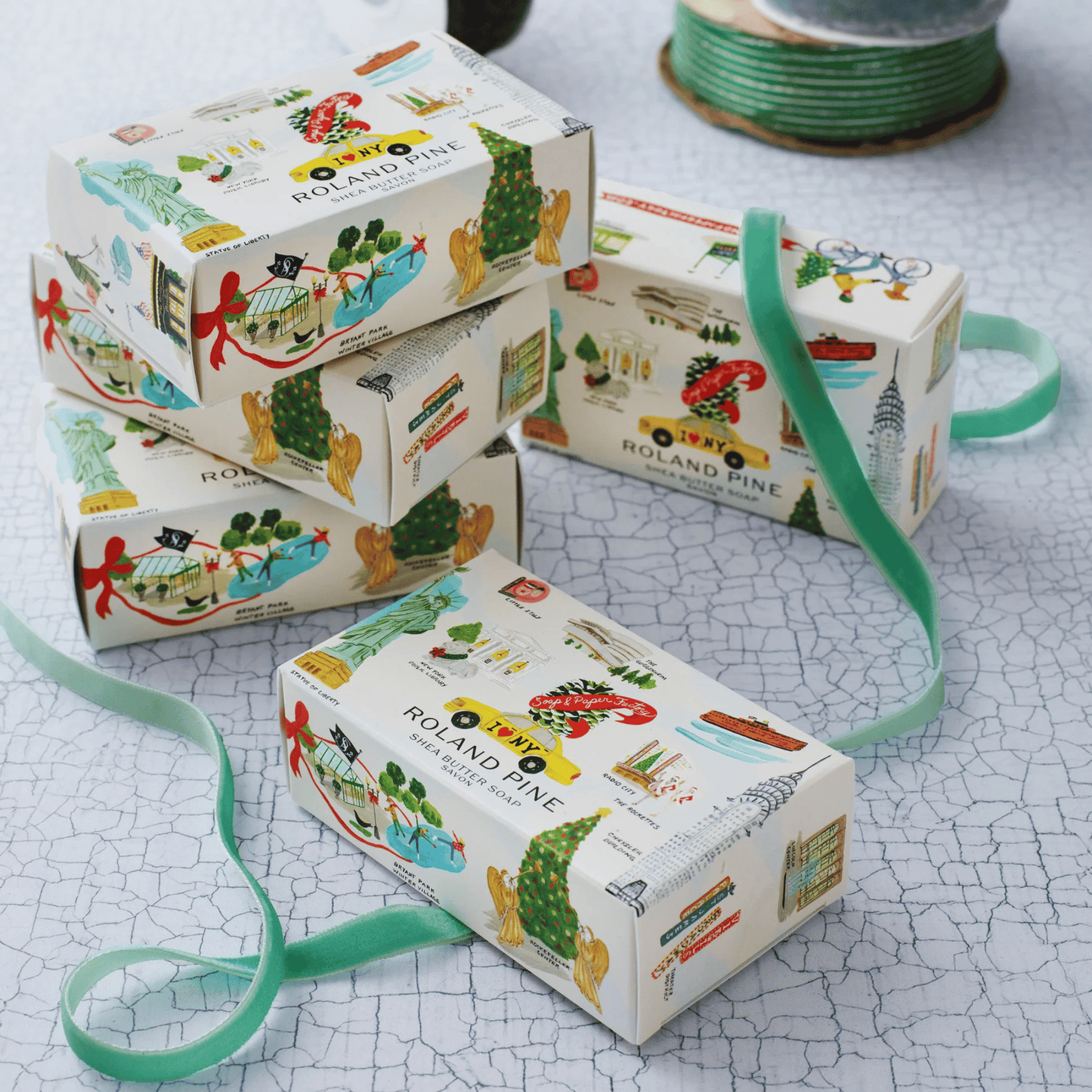 Alternate image of Soap & Paper Factory Holiday in New York Roland Pine Shea Butter Boxed Soap Bar (5 oz)