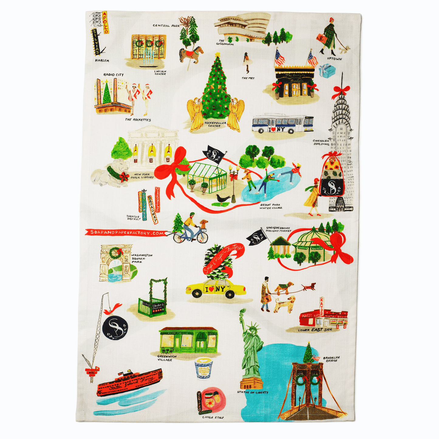 Alternate image of Soap & Paper Factory Holiday in New York Tea Towel