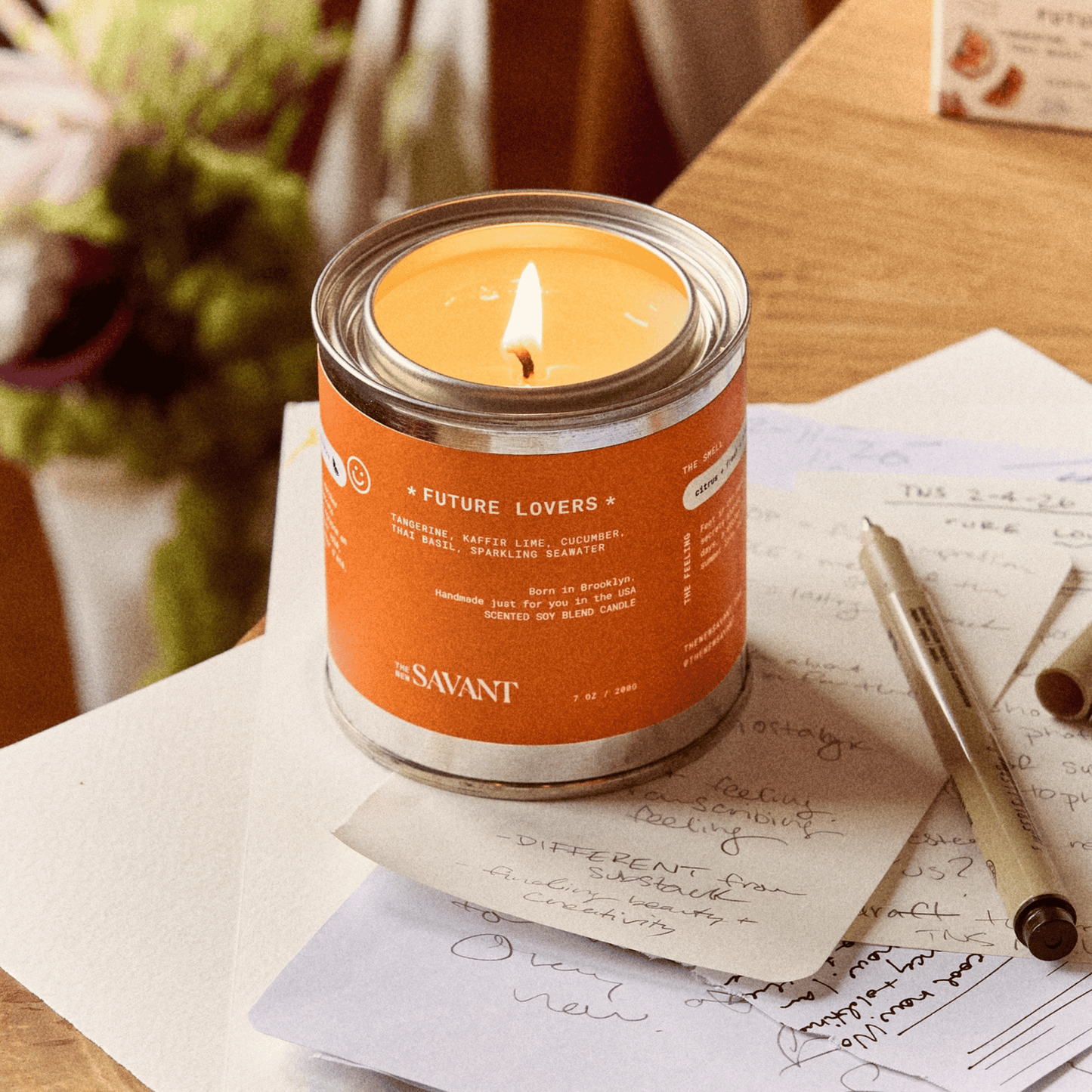 Alternate Image of Future Lovers Candle, candle with orange label