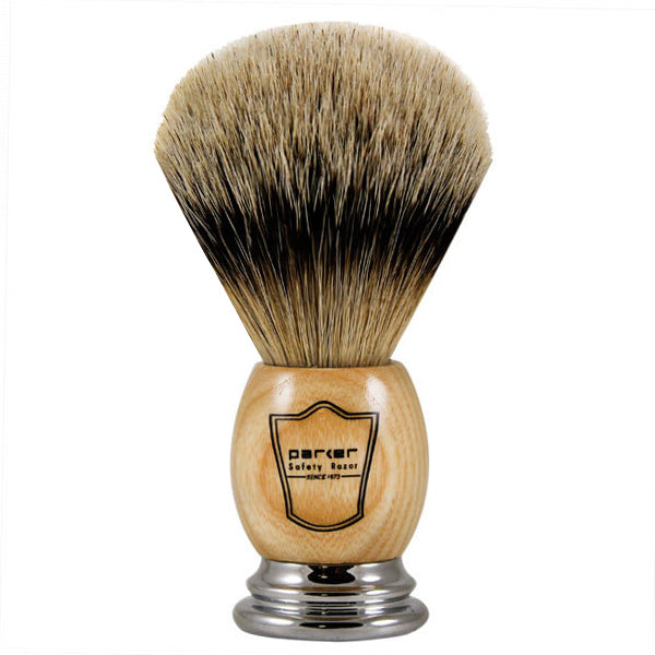 Primary image of Deluxe Wood and Chrome Silvertip Badger Shaving Brush