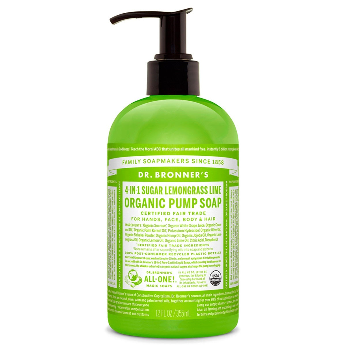 Primary image of Sugar Lemongrass Lime Organic Pump Soap