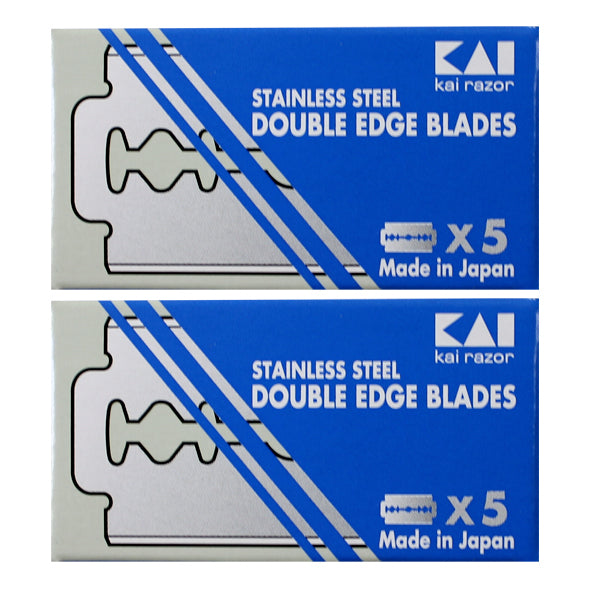 Kai Razors Stainless D.E. Razor Blades (10 count) Smallflower