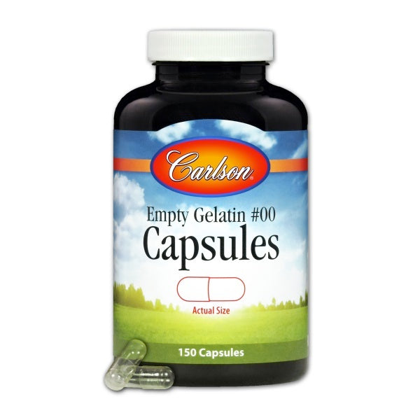 Primary image of Empty Gelatin Capsules in a Bottle (Large #00)