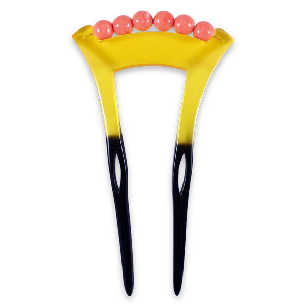 Primary image of Nene Kanzashi Hair Stick - Black + Yelow