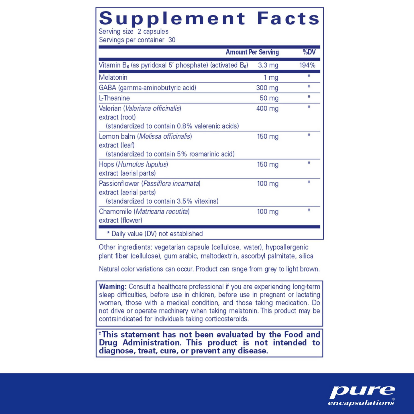 Pure Encapsulations Best-Rest Formula Capsules (60 count) #10085822