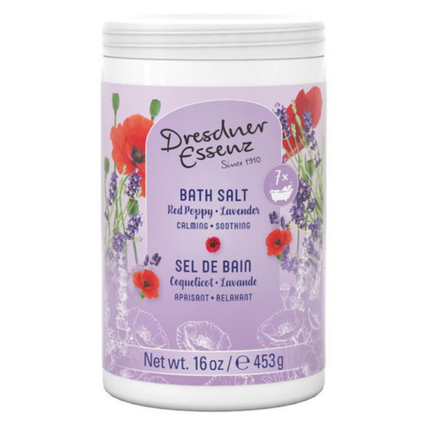 Primary Image of Dresdner Essenz Red Poppy Lavender Bath Salt (16 oz)