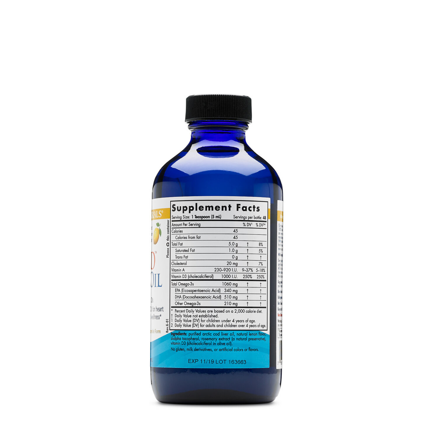 Nordic Naturals Arctic-D Cod Liver Oil (Lemon Flavored) (8 fl oz) #31164