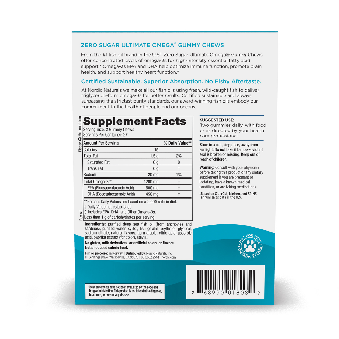 Nordic Naturals Ultimate Omega Gummy Chews (54 count) #10086101