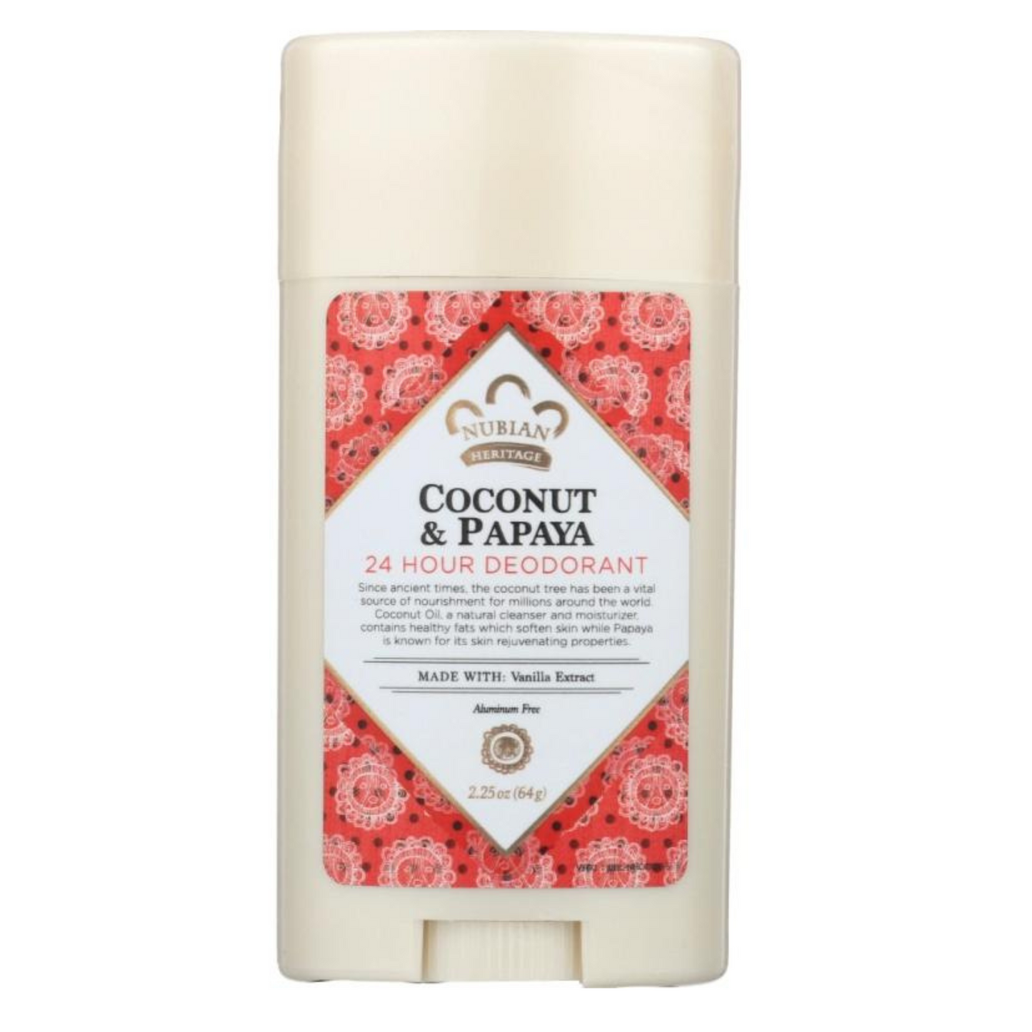 Primary Image of Nubian Heritage Coconut + Papaya 24hr Deodorant Stick