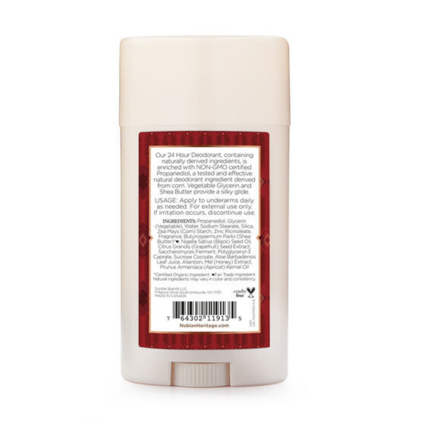 Nubian Heritage Honey + Black Seed 24hr Deodorant Stick (2.25 oz) #10074367