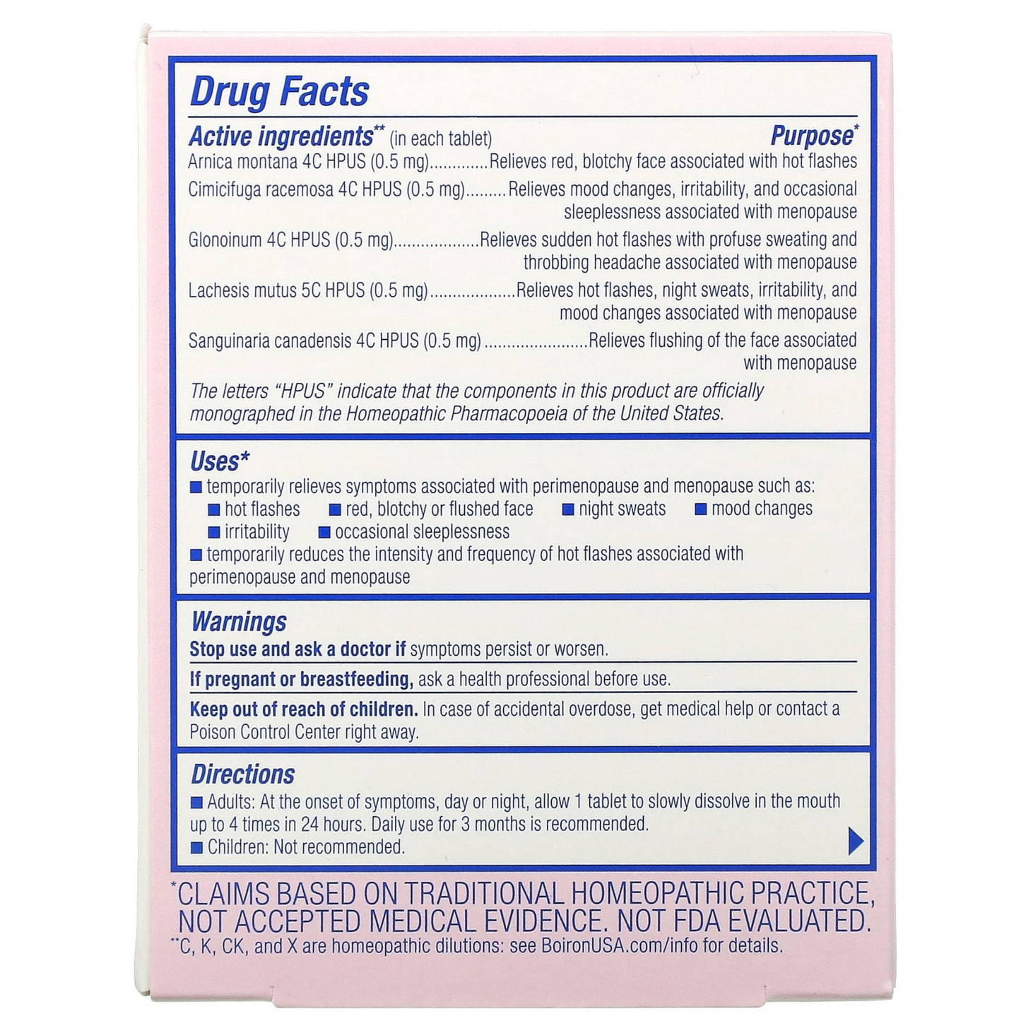 Boiron Cyclease Menopause (60 count) #10082929