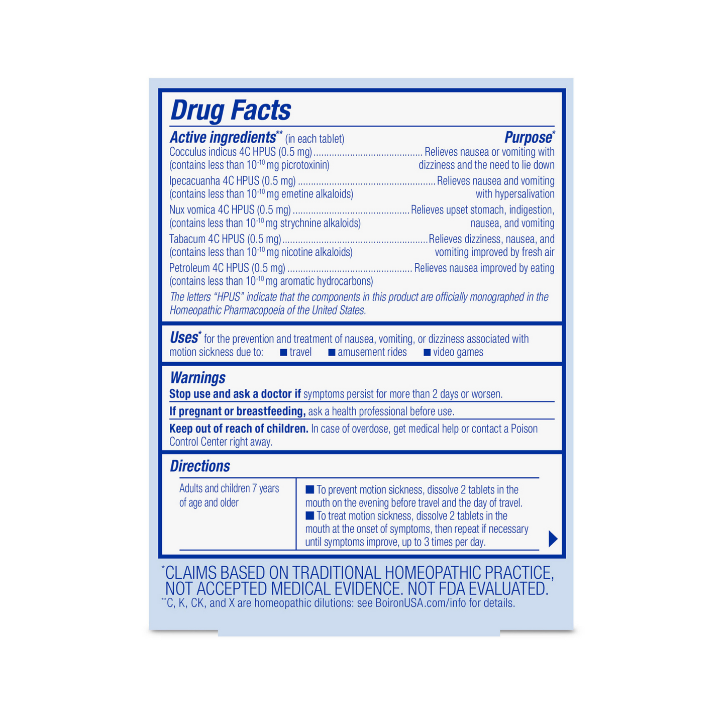 Boiron MotionCalm Meltaway Tablets (60 count) #10084682