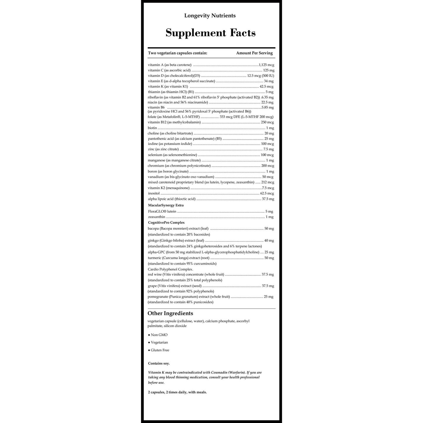 Pure Encapsulations Longevity Nutrients (120 count) #10086147