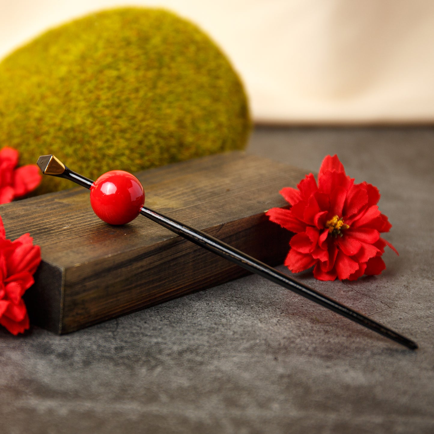 Chidoriya Red Tama Kanzashi #10083574