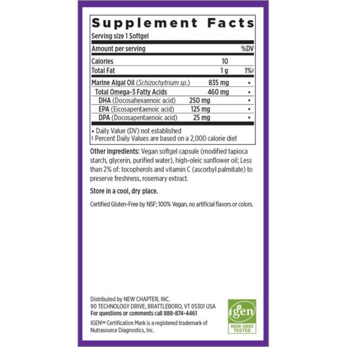 New Chapter Vegan Omega-3 Complex Softgels (30 count) #10085147