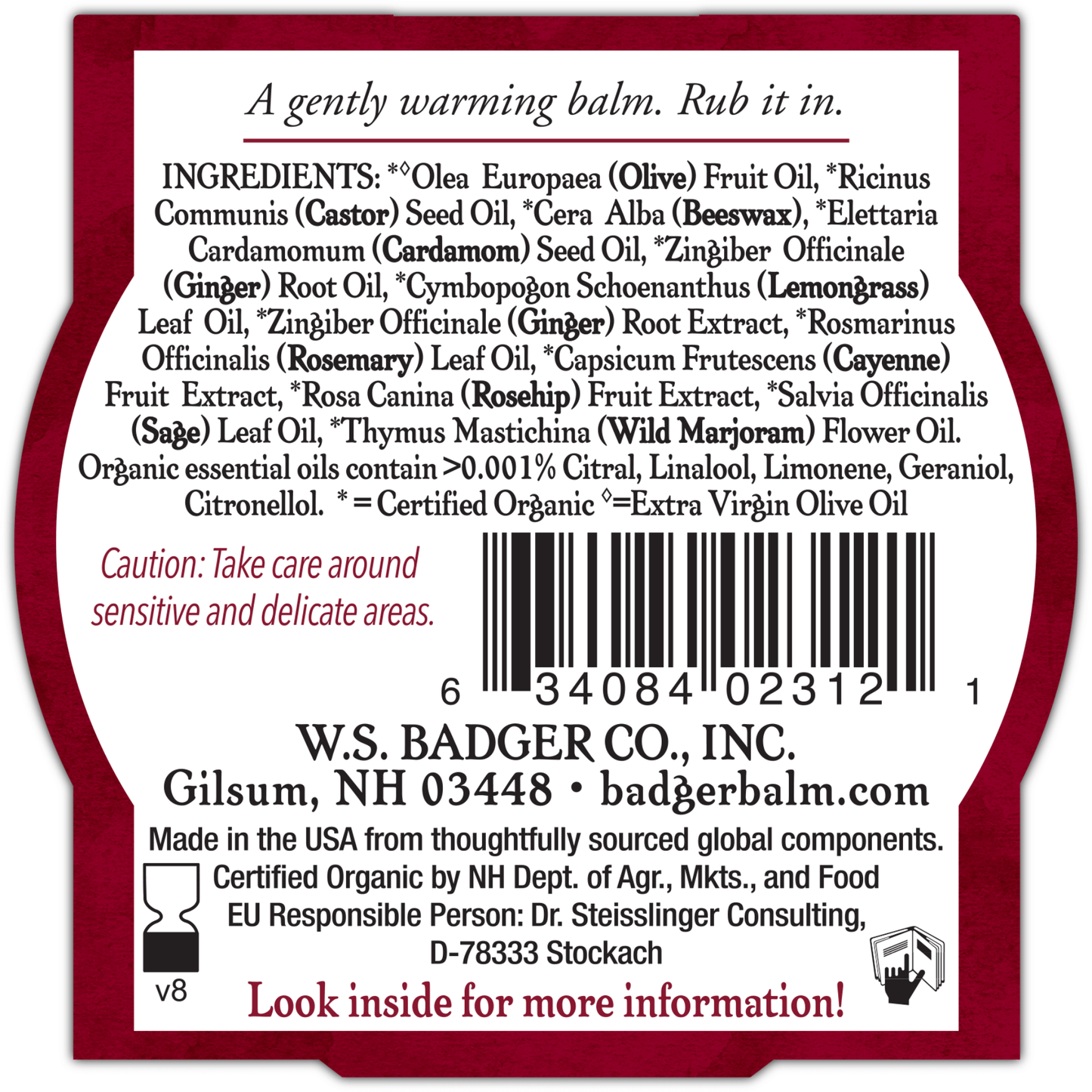 Alternate Image of Sore Muscle Rub Balm Small Tin Back