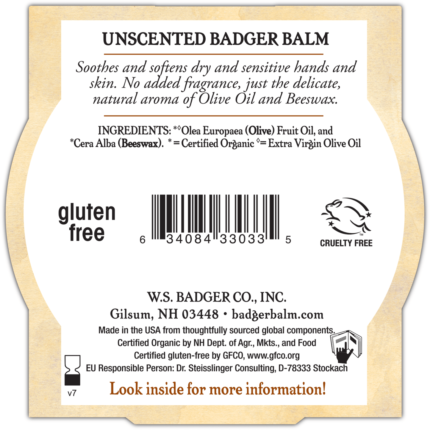 Alternate Image of Unscented Healing Balm Back