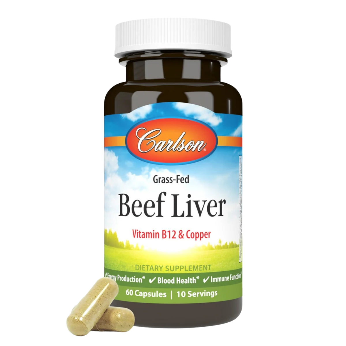 Primary image of Carlson Grass Fed Beef Liver (60 count)