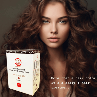 Alternate image of Chidoriya Medium Brown 100% Plant Based Henna Hair Color Treatment
