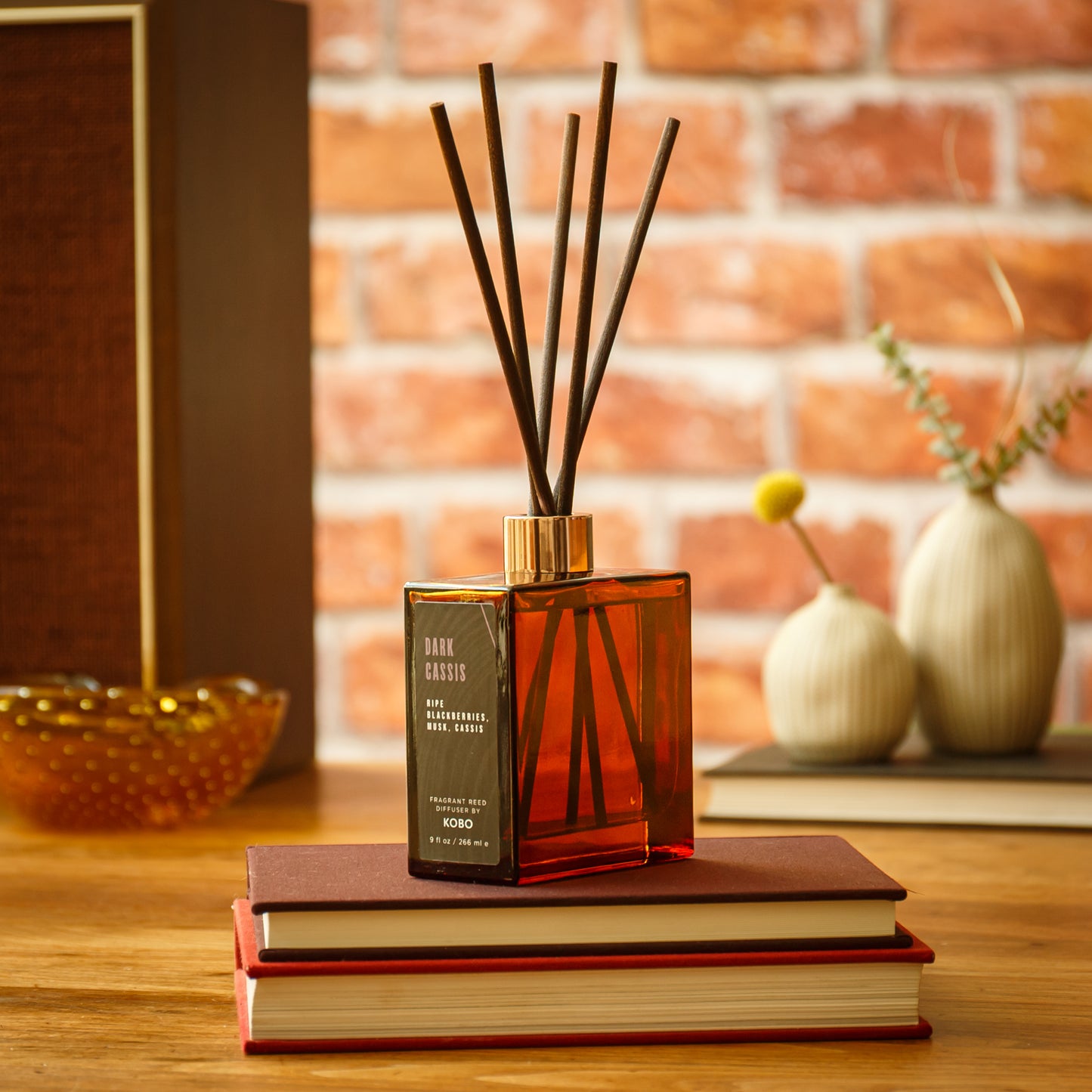 Alternate Image of Dark Cassis Woodblock Reed Diffuser