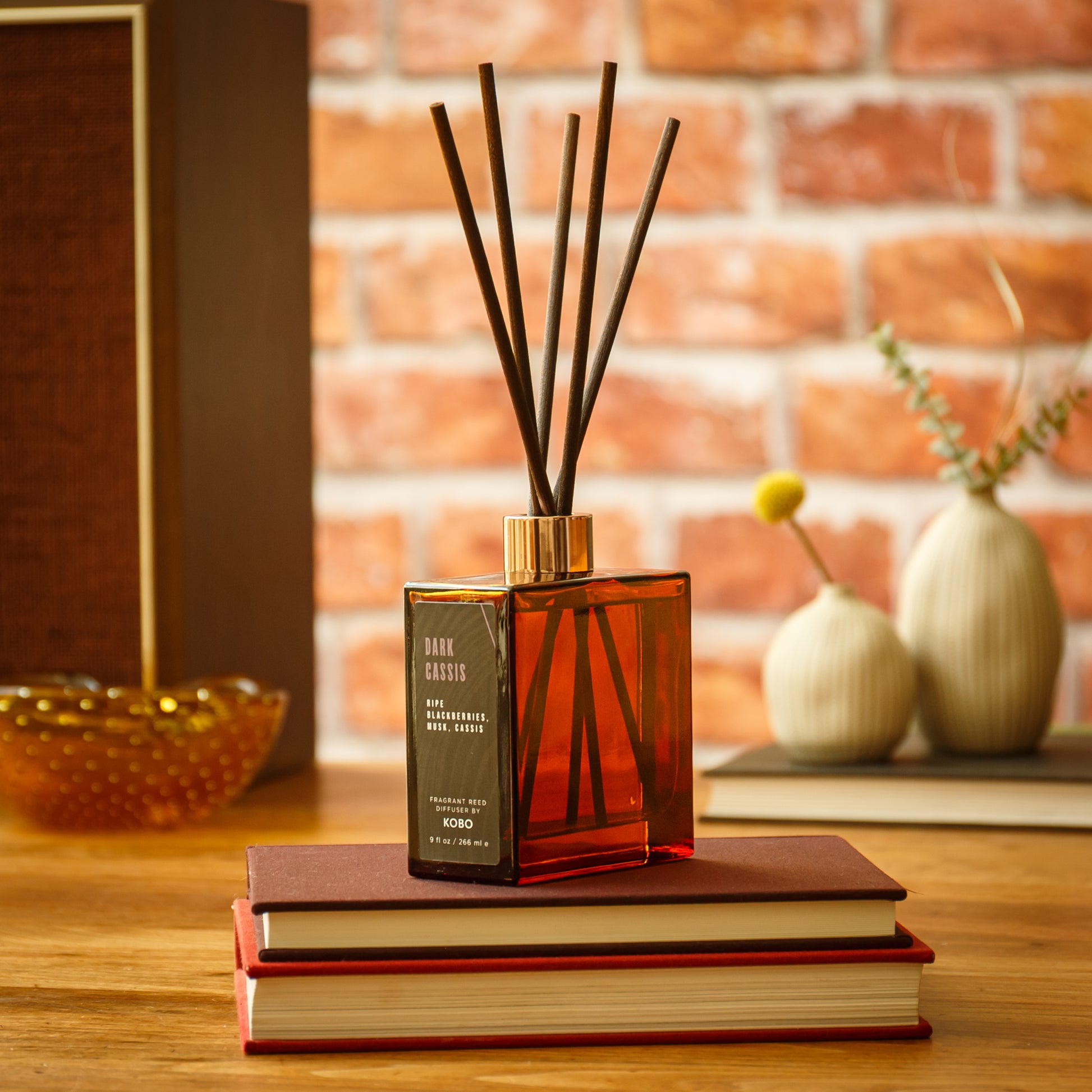 Alternate Image of Dark Cassis Woodblock Reed Diffuser