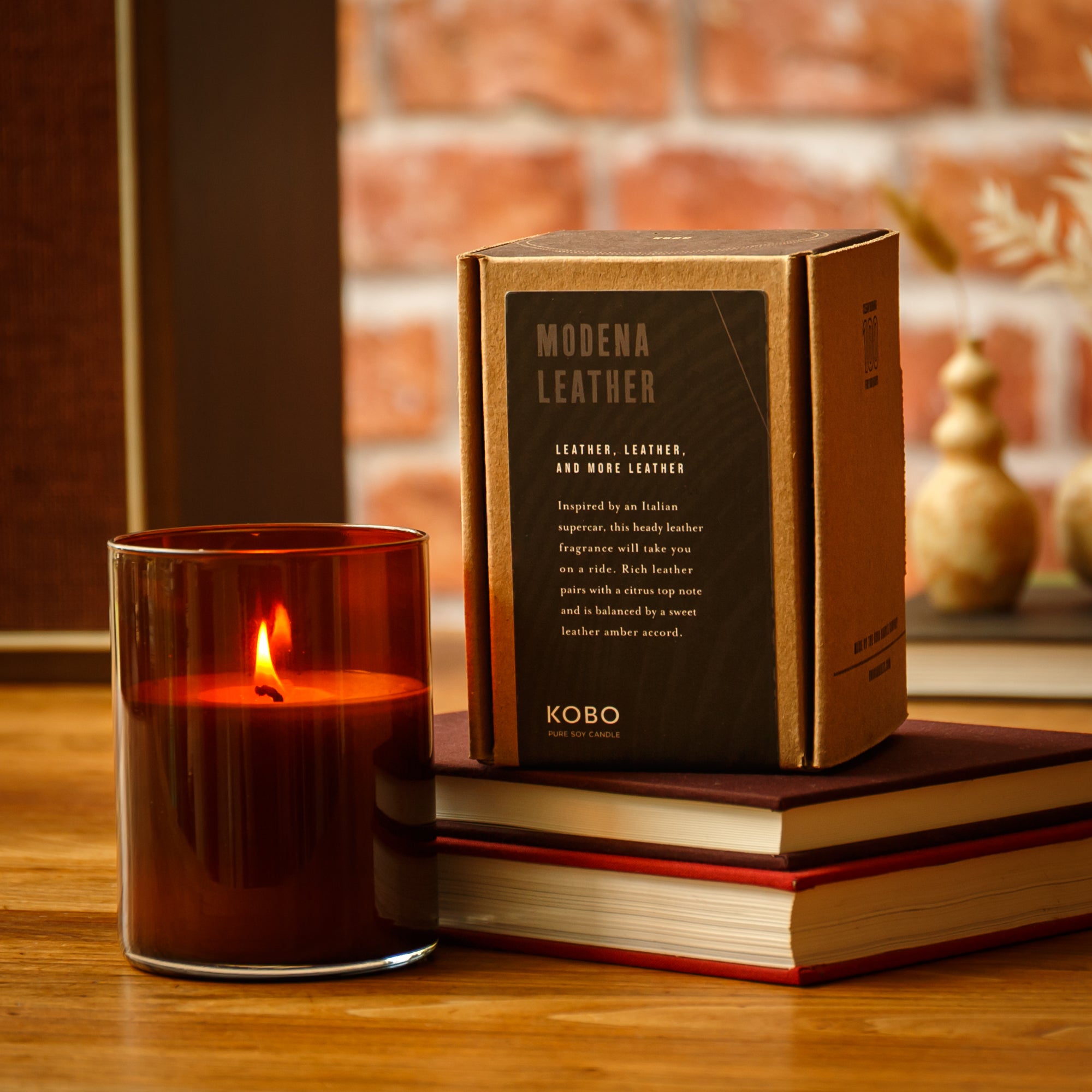 KOBO Modena Leather Candle (15 oz) – Smallflower
